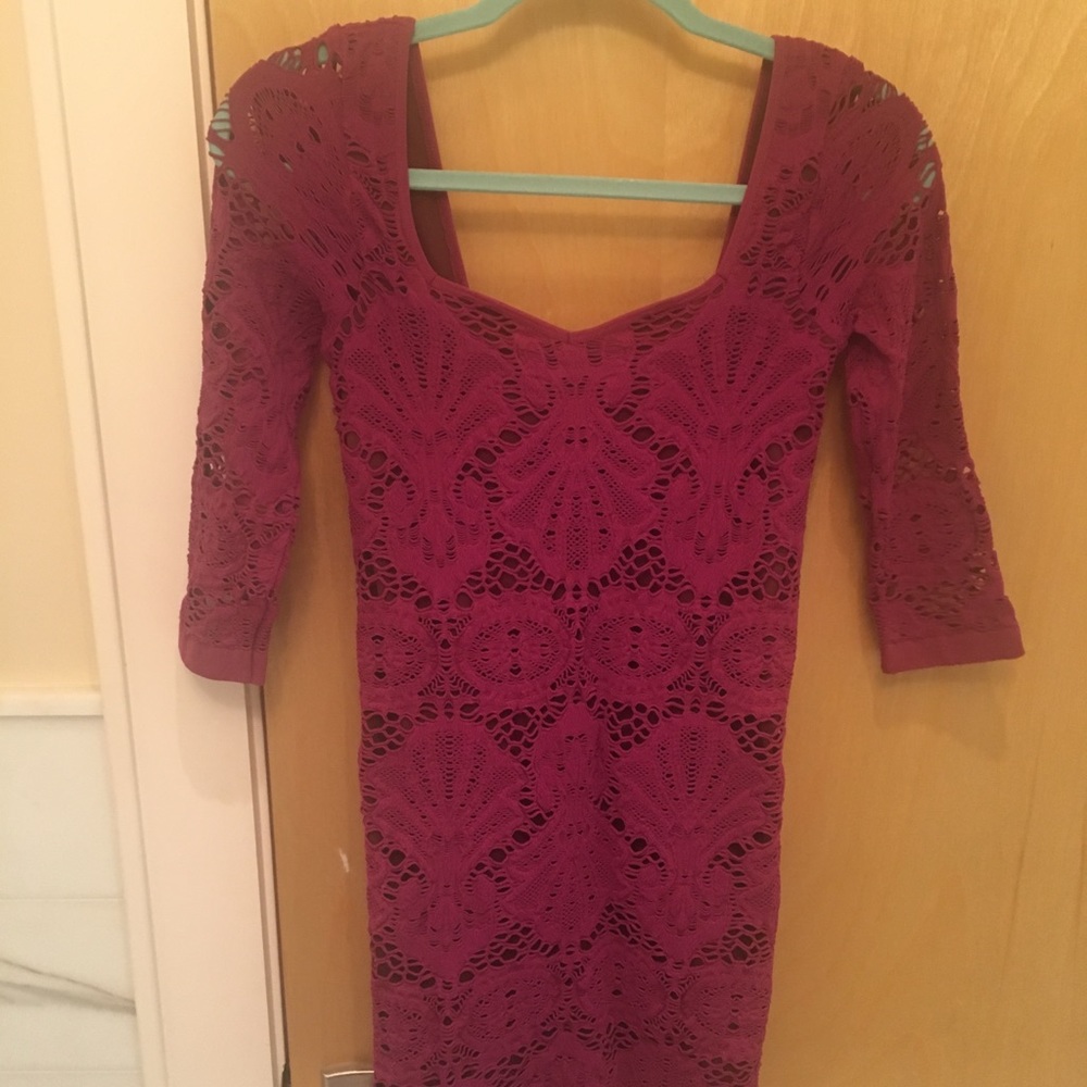 Intimately Free People Bodycon Dress - Magenta Med
